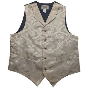 Frontier Classics Vest Mens Large Champagne Gold Damask Western Victorian Goth